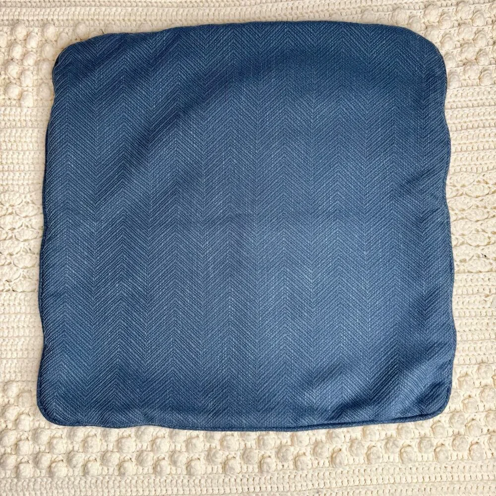 Fabric Tapestry Decorative Pillow Case Blue Medallion Geometric 20 x 20